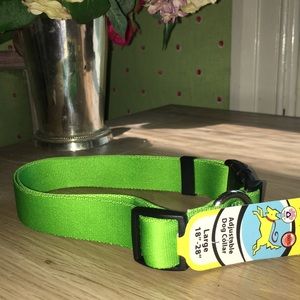 Plain Lime Green Dog Collar